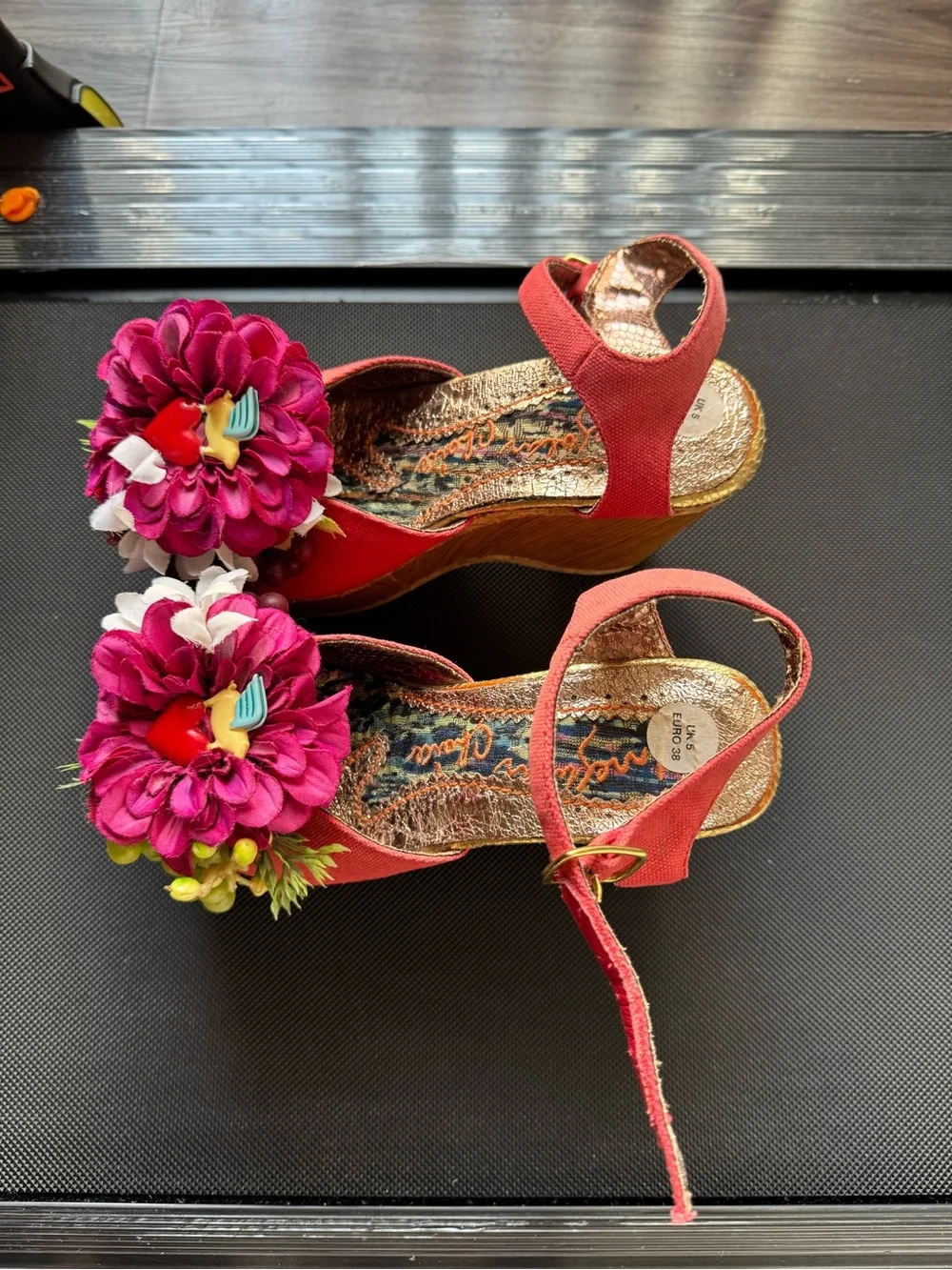 Irregular Choice French Villa Wedge Platform Sandals EU38
